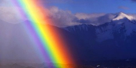 Arc-en-ciel sur les Alpes